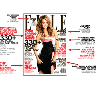 Illustration for article titled ELLE Loves You, You're Perfect; Now Pump Your Ugly-Ass Hands Full Of Plastic